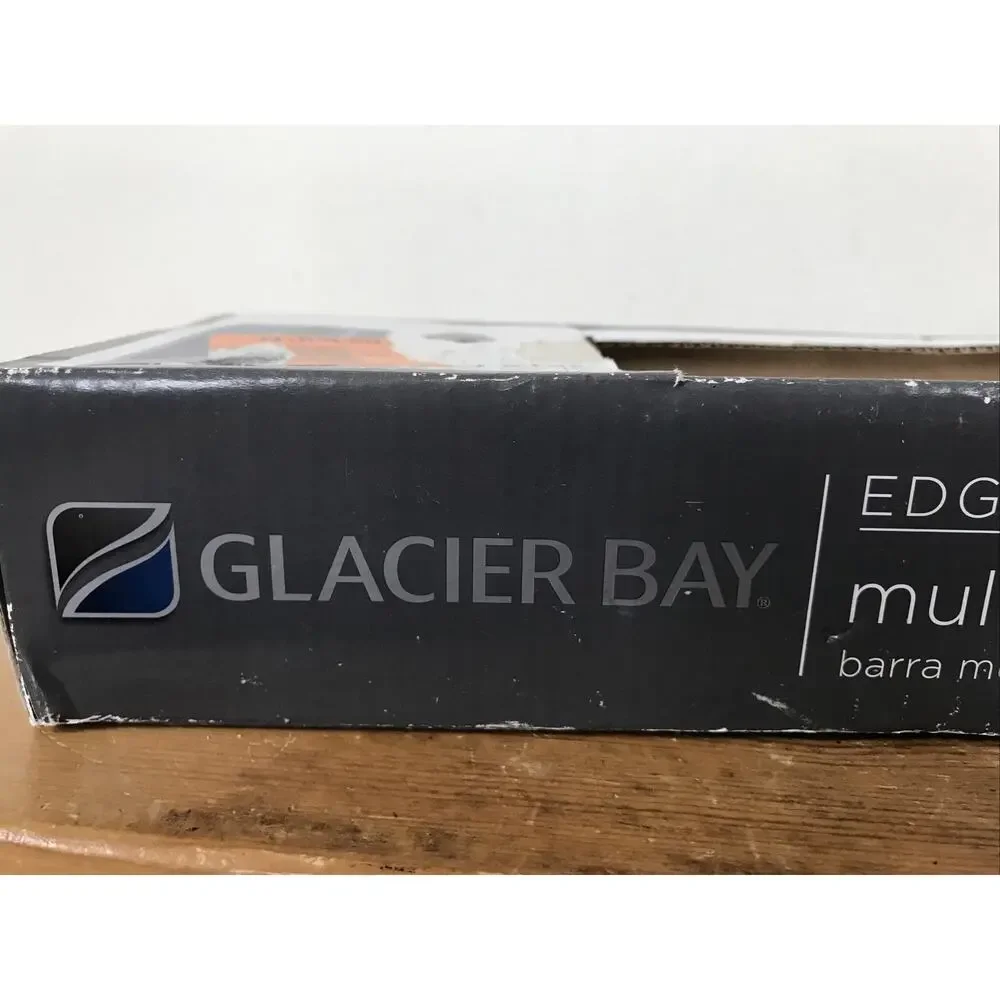 New Glacier Bay 281951 Edgewood Multi-Purpose Chrome Towel Bar Bathroom Rack